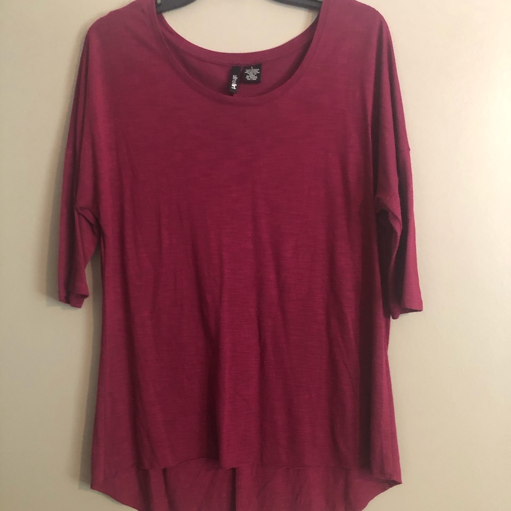 Maroon High Low Top